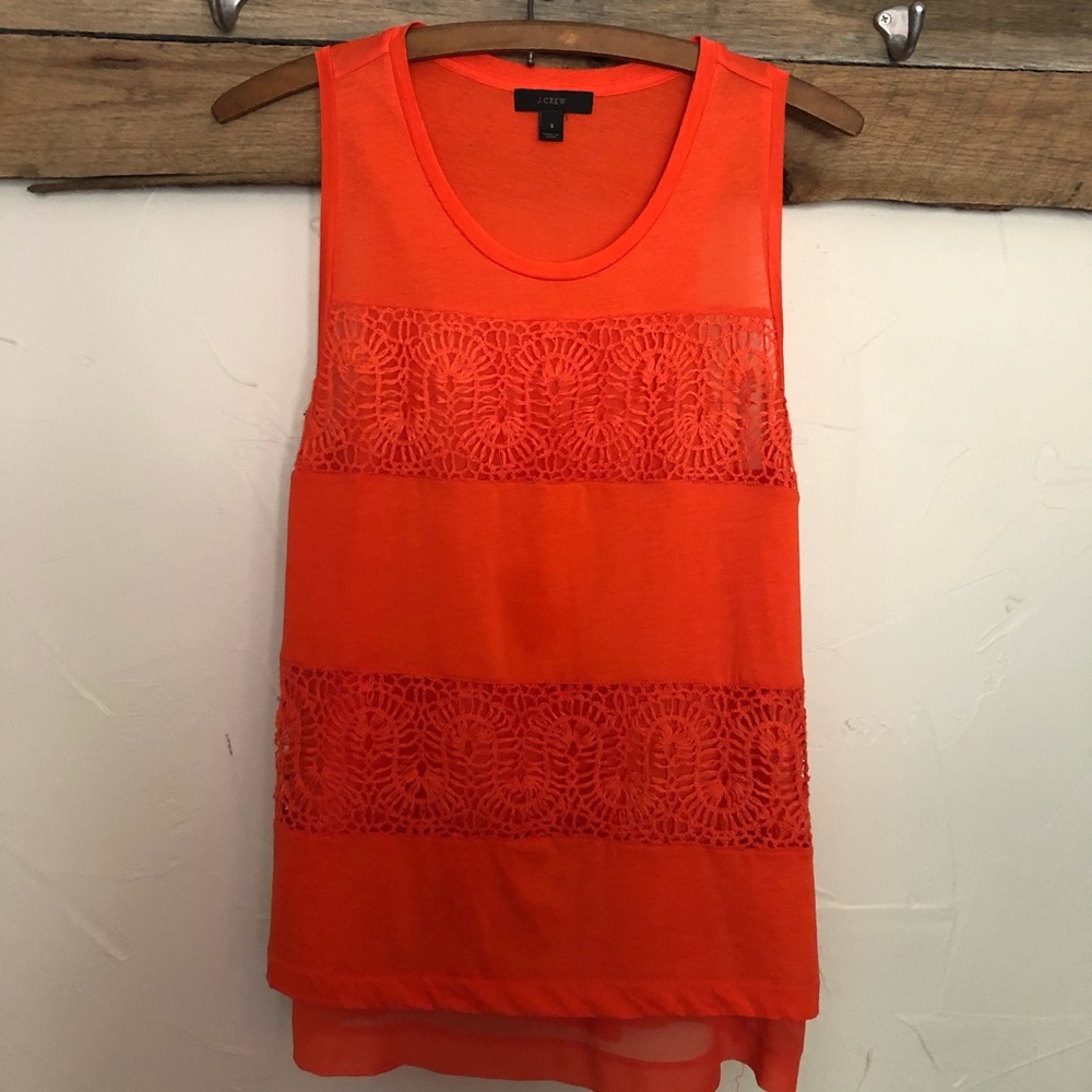 J. Crew Orange Tank, super cute design, size small